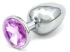 Anální kolík se světle fialovým šperkem malý