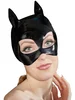 Černá lakovaná maska s kočičíma ušima