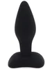Černý silikonový anální kolík malý (7,5 cm)