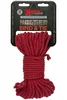 Červené konopné lano na bondage Hogtied Bind & Tie 15 m