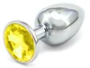 Malý anální kolík se žlutým krystalem
