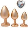 Sada análních kolíků se srdíčkem Pearl Gold Plug Set Dream Toys