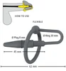 Silikonový kolík do penisu s kroužkem za žalud 8 mm