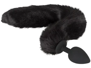 Anální kolík s ocasem a čelenka s ušima Bad Kitty