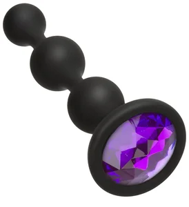 Anální kuličky s fialovým krystalem Doc Johnson