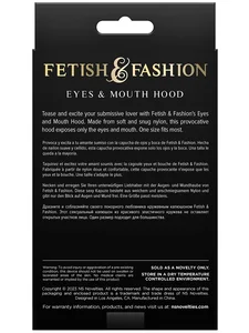 BDSM kukla na hlavu s otvory na oči a ústa Eyes & Mouth Hood NS Novelties