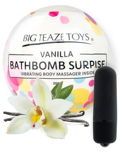 Bomba do koupele s vibrační patronou Surprise s vůní vanilky