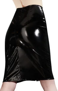 Černá lakovaná sukně Black Level