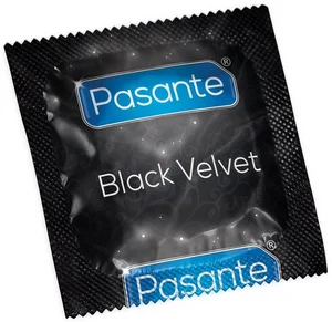 Černý kondom Pasante Black Velvet Pasante