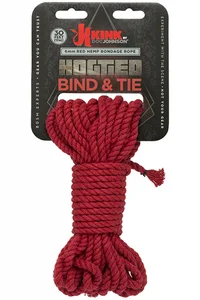 Červené konopné lano Hogtied Bind & Tie 9 m