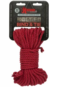 Červené konopné lano na bondage Hogtied Bind & Tie 15 m