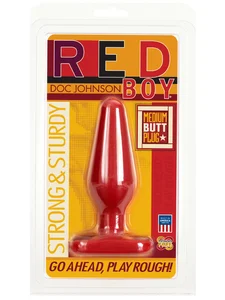 Červený anální kolík Red Boy Medium