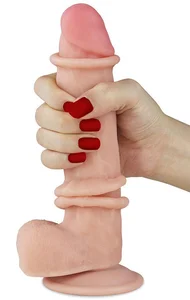 Dildo s pohyblivou kůží a přísavkou Sliding Skin 8