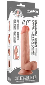 Dildo s pohyblivou kůží a přísavkou Sliding Skin 8