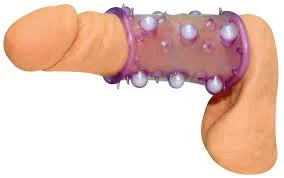 Dráždící návlek na penis s perlemi