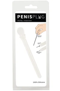 Dutý silikonový penis plug s pumpičkou Piss Play-Pump & Suck 7 mm