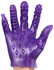 Fialová masturbační rukavice