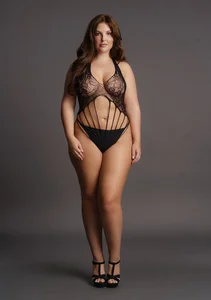 Krajkové body s pásky Le Désir SHOTS (plus size)