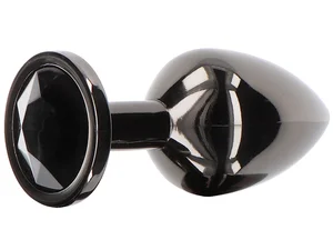 Luxusní anální kolík s diamantem Large Taboom (černý)
