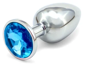 Malý anální kovový kolík světle modrý