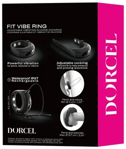 Nastavitelný vibrační erekční kroužek Fit Vibe Ring Dorcel