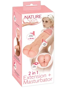 Návlek na penis/masturbátor (2v1) Nature Skin
