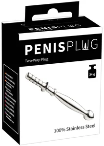 Nerezový oboustranný penis plug Two-Way-Plug, 7 – 11 mm