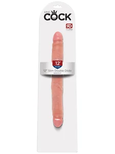 Oboustranné realistické dildo Pipedream King Cock Slim Double 12 31 cm