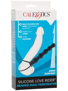 Připínací penis pro muže Love Rider Beaded Dual Penetrator