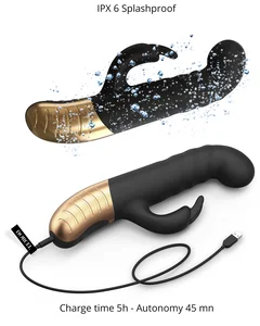 Přirážecí vibrátor s králíčkem G-Stormer Dorcel