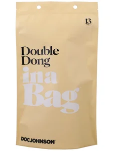 Průhledné oboustranné dildo Double Dong in a Bag 13 Doc Johnson