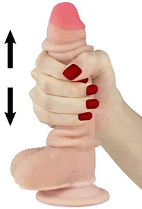 Realistické dildo s pohyblivou kůží a přísavkou Sliding Skin 7