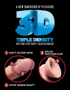 Realistické dildo s přísavkou Triple Density 8