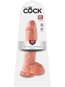 Realistické dildo s varlaty King Cock 10