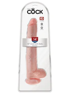 Realistické dildo s varlaty King Cock 14