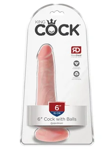 Realistické dildo s varlaty King Cock 6