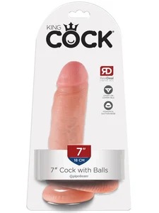 Realistické dildo s varlaty King Cock 7