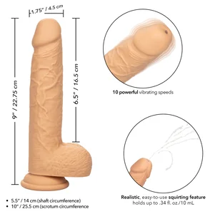 Realistický stříkací vibrátor s přísavkou Squirting Fuck Stick California Exotic Novelties