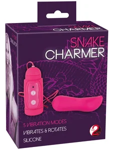Rotační růžové vibrační vajíčko Snake Charmer