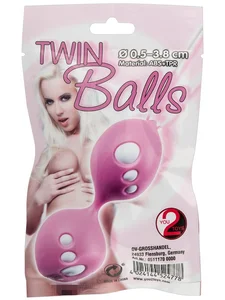 Růžovo-bílé venušiny kuličky Twin Balls