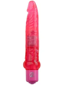 Růžový anální vibrátor Jelly 17,5 cm