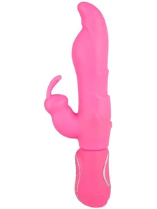 Růžový nafukovací vibrátor Clit Vibro Pump