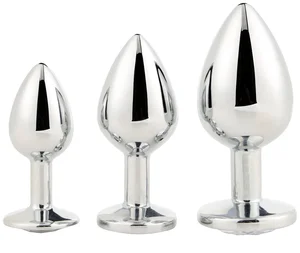 Sada análních kolíků se šperkem Silver Plug Set Dream Toys