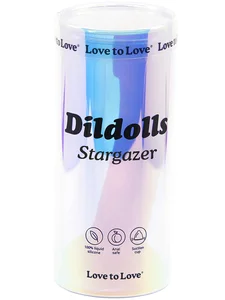 Silikonové dildo s přísavkou a třpytkami Dildolls Stargazer Love to Love