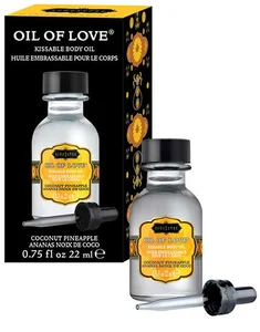Slíbatelný tělový olej OIL OF LOVE Coconut Pineapple Kama Sutra, 22 ml