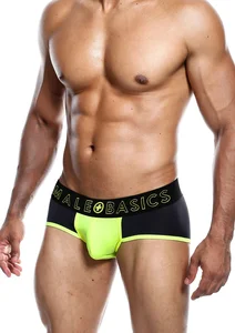 Slipy pro muže Neon Brief Yellow MaleBasics