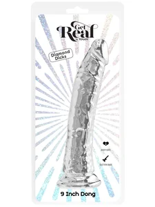 Transparentní realistické dildo s přísavkou Get Real 9