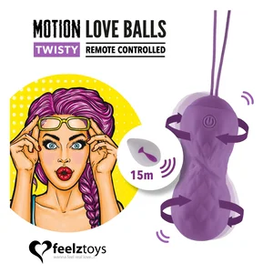 Vibrační a rotační vajíčko + dálkový ovladač a taštička Twisty FeelzToys