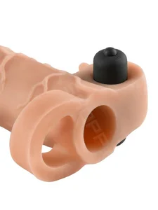 Vibrační návlek na penis s poutkem na varlata zvětší o 2,5 cm