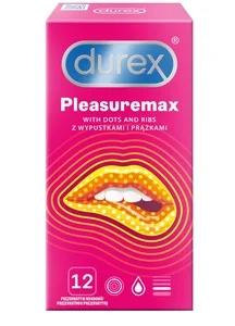 Vroubkované kondomy Pleasuremax (12 ks) Durex